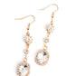 Glass Slipper Sparkle - Gold Earring