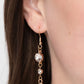 Glass Slipper Sparkle - Gold Earring