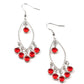Glassy Grotto - Red Earring