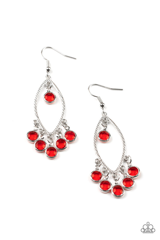 Glassy Grotto - Red Earring