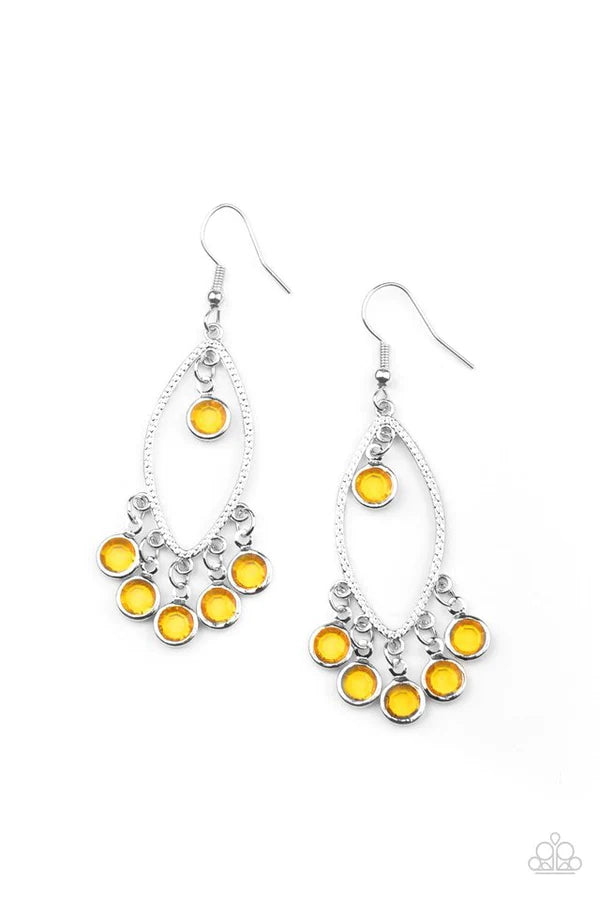 Glassy Grotto - Yellow  Earring