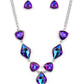 Glittering Geometrics Purple Necklace