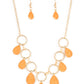 Golden Glimmer Orange Necklace