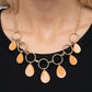 Golden Glimmer Orange Necklace