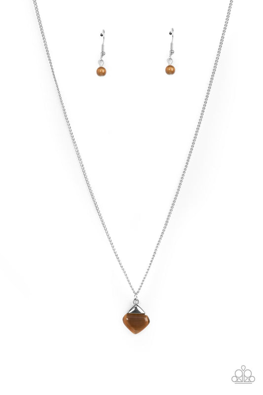 Gracefully Gemstone Brown Necklace