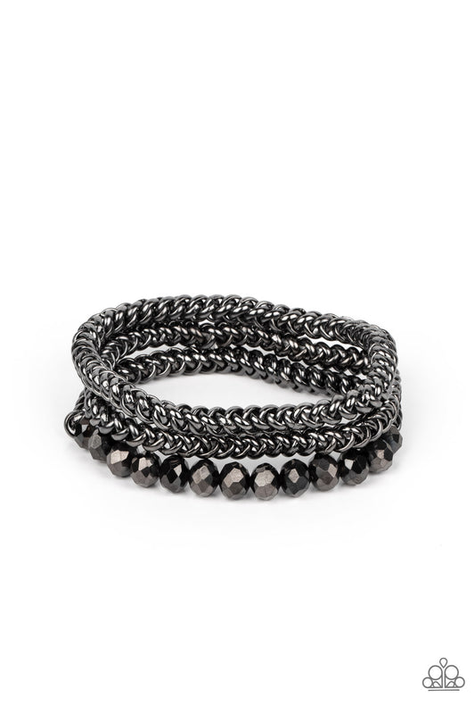 Gutsy and Glitzy - Gun Metal Bracelet