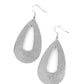 Hand It Oval - Silver Earring