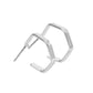 Haute Hexagons - Silver Earring