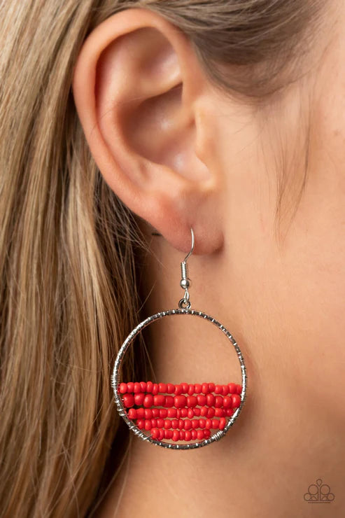 Head-Over-Horizons - Red Earring