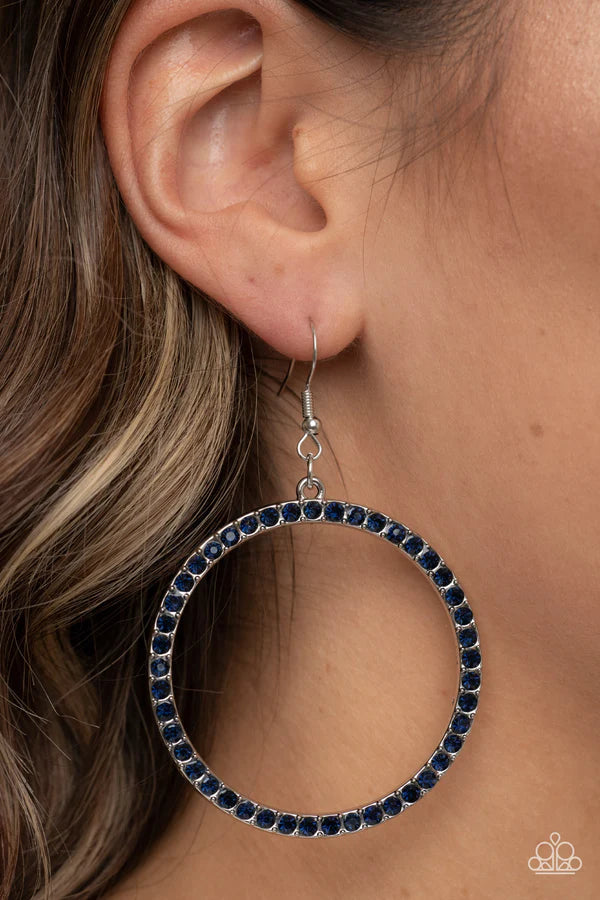 Head-Turning Halo - Blue Earring