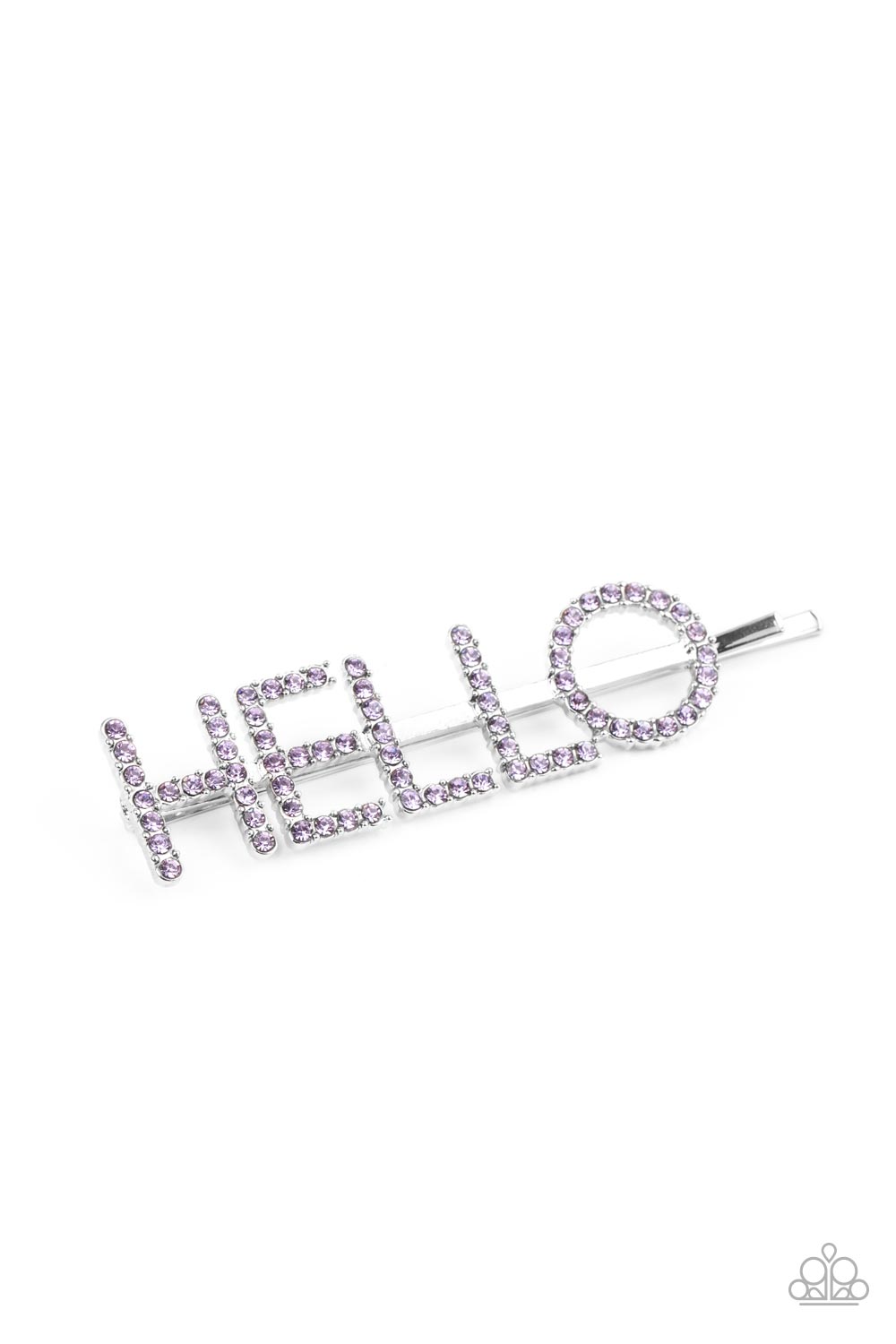 Hello There - Purple Hair Clip