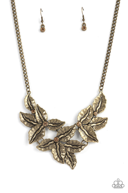 Holly Heiress Brass Necklace