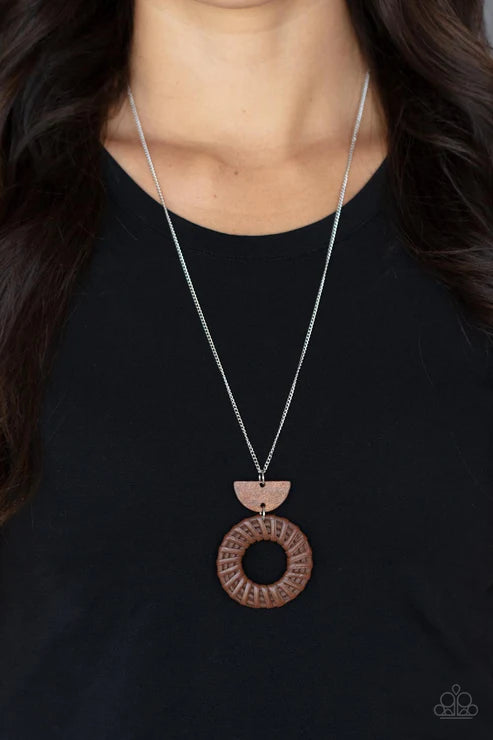 Homespun Stylist Brown Necklace