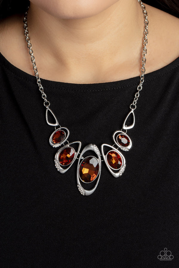 Hypnotic Twinkle - Brown Necklace