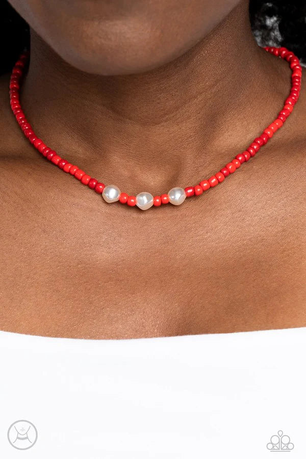 I Can SEED Clearly Now - Red Necklace