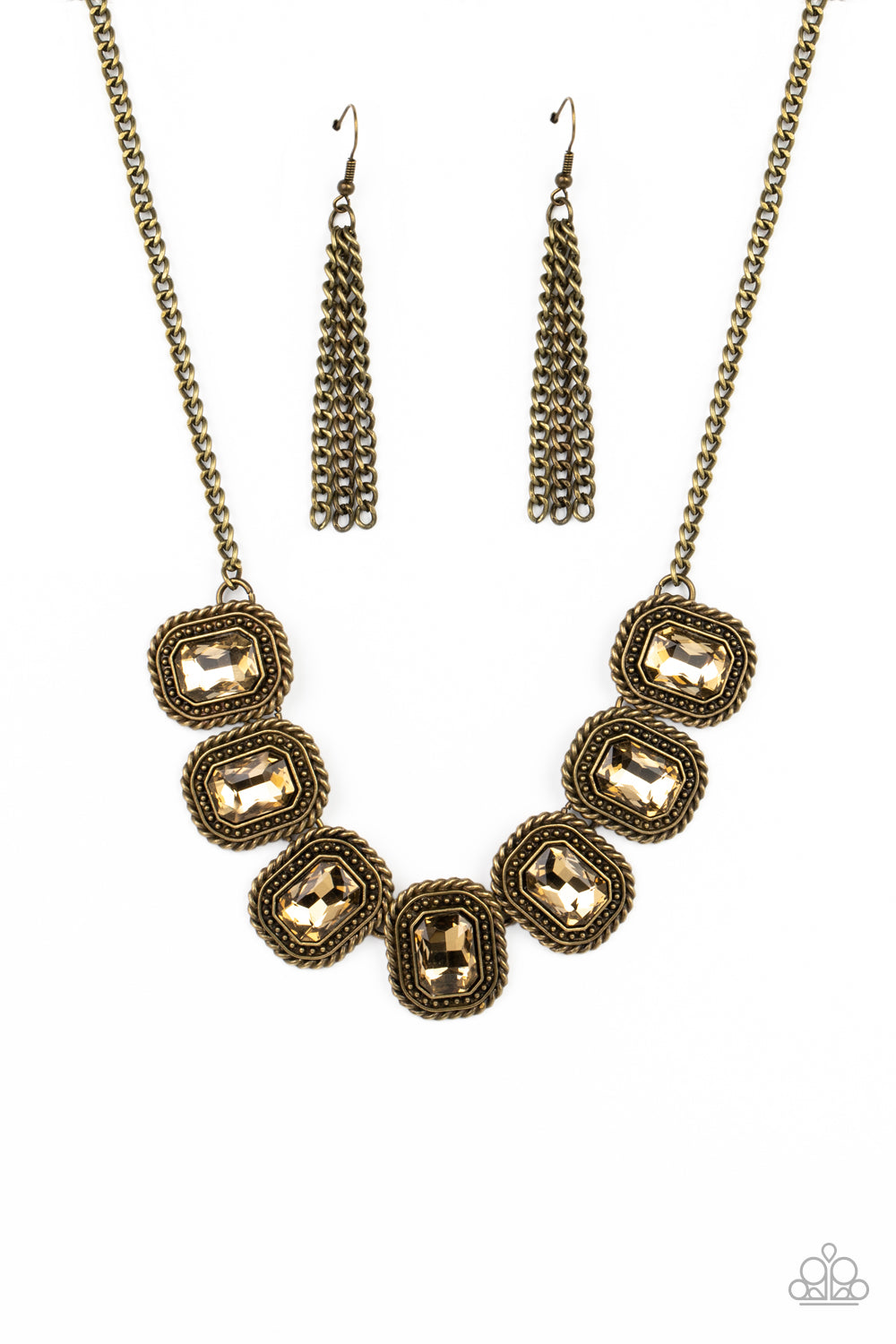 Iced Iron Brass Necklace