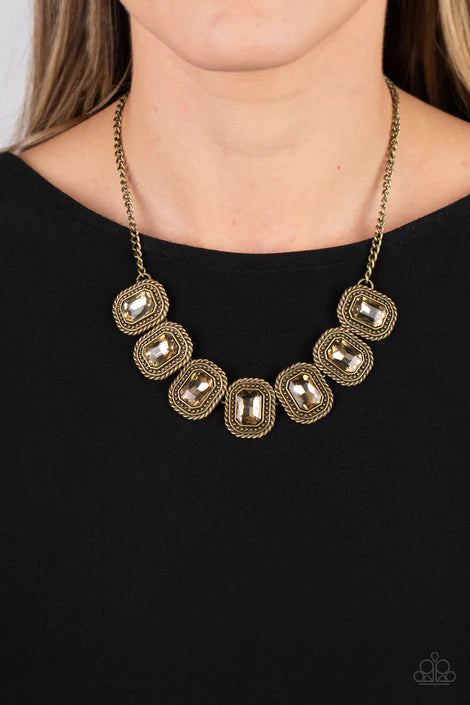 Iced Iron Brass Necklace