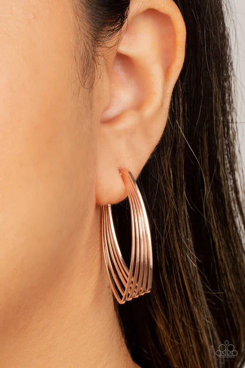 Industrial Illusion - Rose Gold Earring