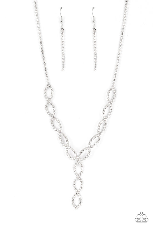Infinitely Icy - White Necklace