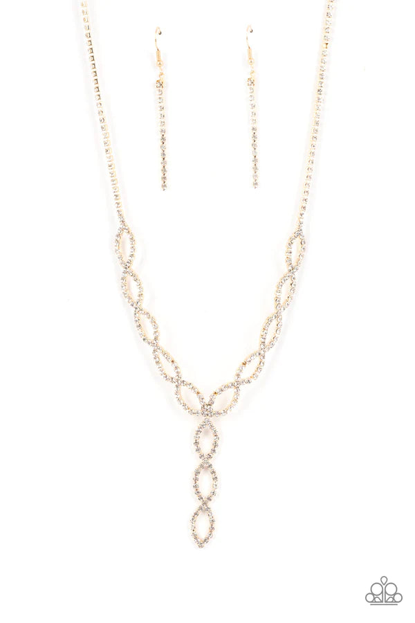 Infinitely Icy Gold Necklace