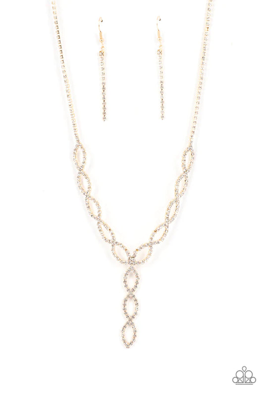 Infinitely Icy Gold Necklace