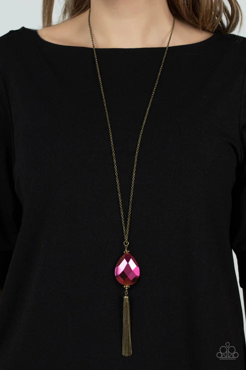 Interstellar Solstice Brass Necklace