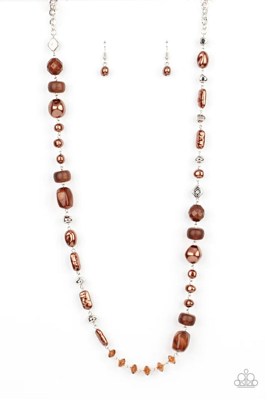Juicy Gossip Brown Necklace