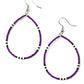 Keep Up The Good BEADWORK - Purple Earring