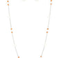Keep Your Eye On The Ballroom Orange Necklace