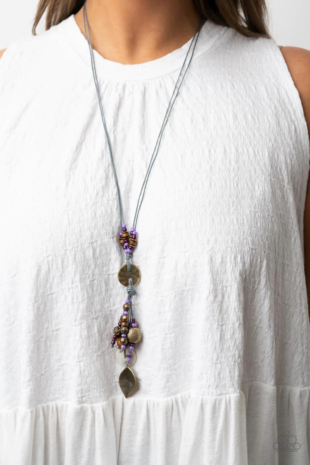 Knotted Keepsake Purple Necklace