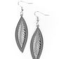 Leather Lagoon - Silver Earring