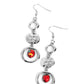 Marble Montage - Red Earring