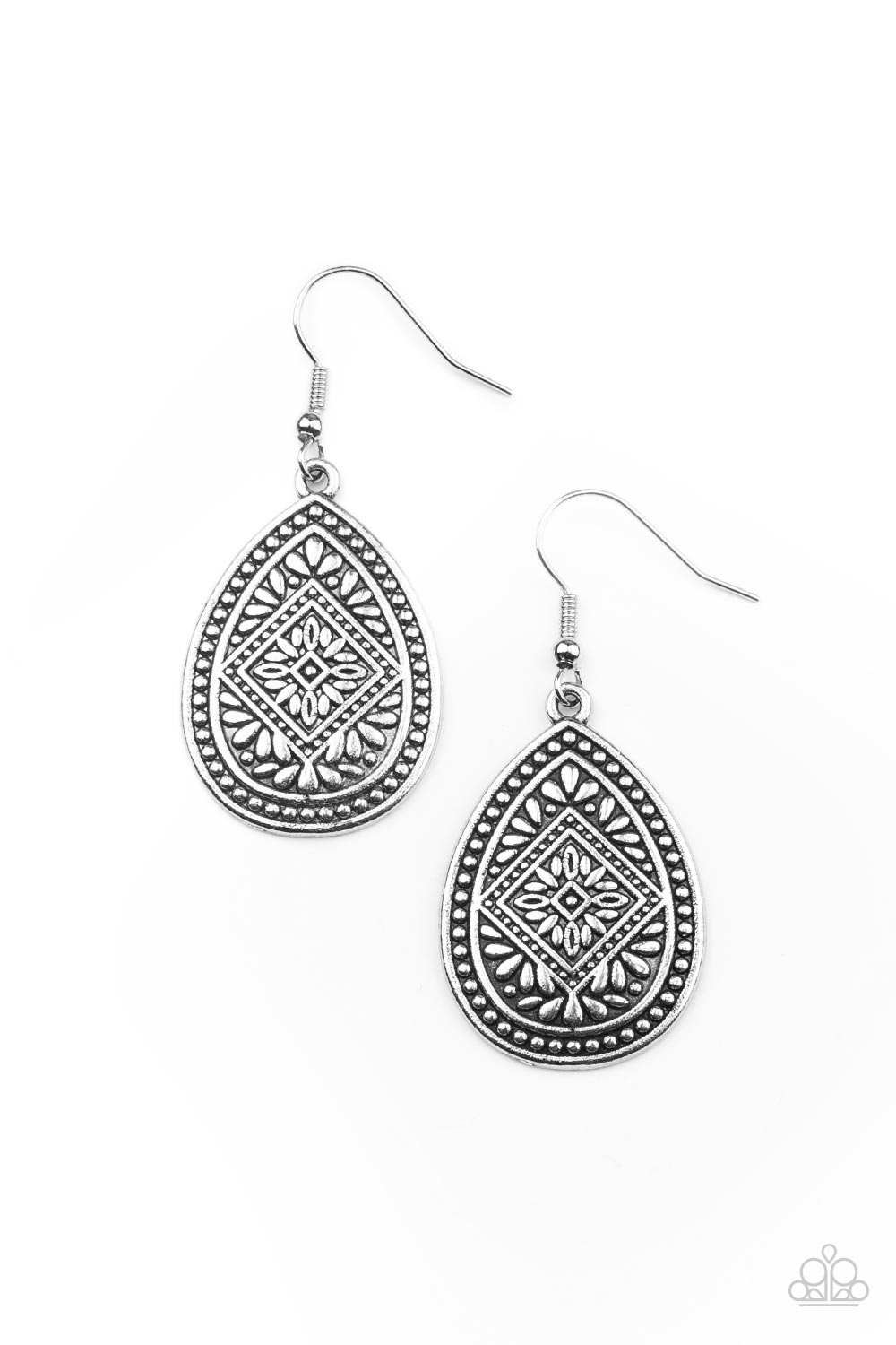 Mayan Mecca - Silver Earring