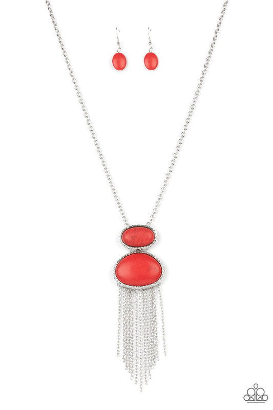 Meet Me At Sunset Red Necklace