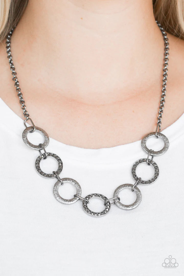 Modern Day Madonna - Gun Metal Necklace