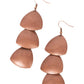 Modishly Metallic - Copper Earrings