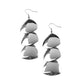 Modishly Metallic Black Gun Metal Earring
