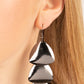 Modishly Metallic Black Gun Metal Earring