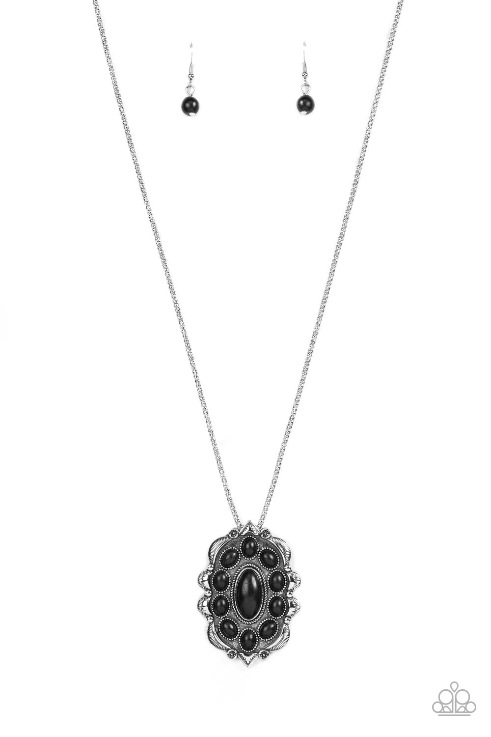 Mojave Medallion Black Necklace