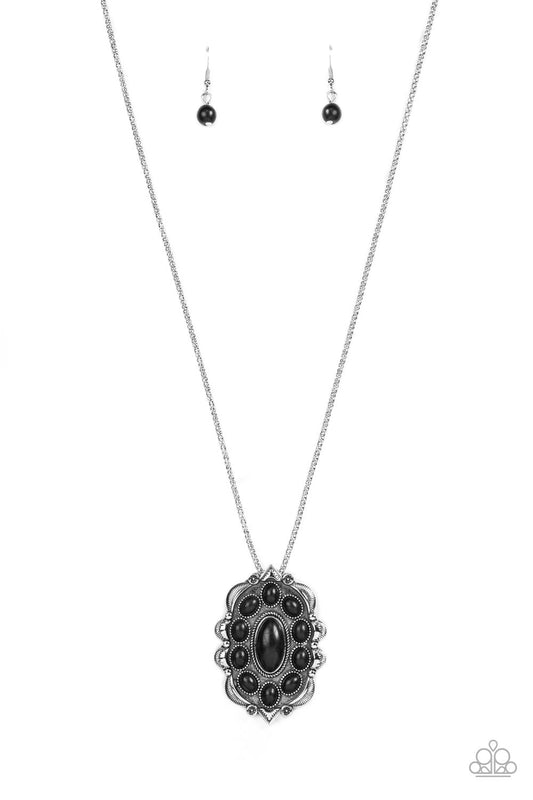 Mojave Medallion Black Necklace