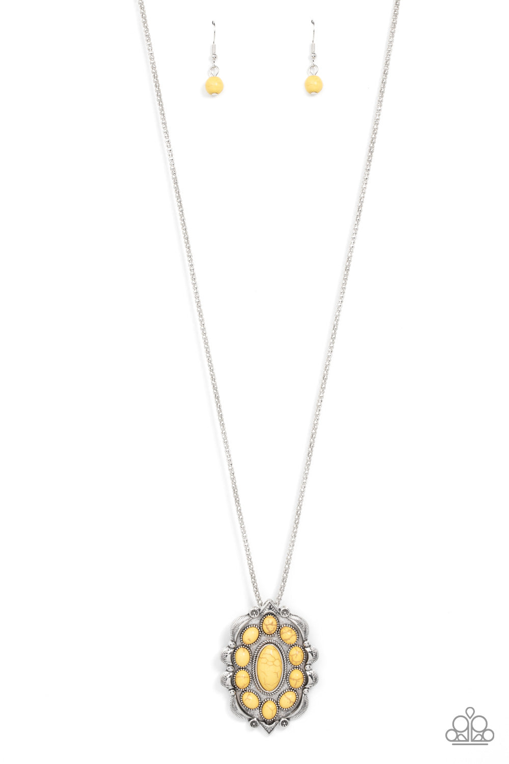 Mojave Medallion - Yellow Necklace