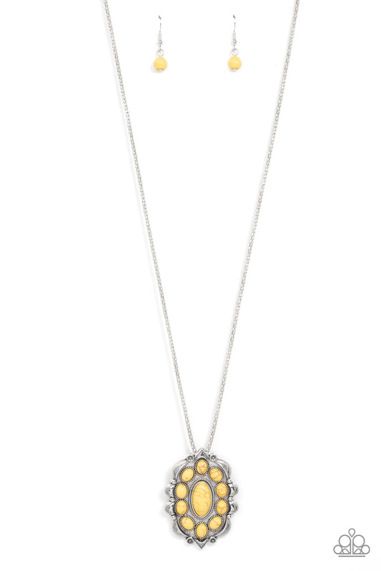 Mojave Medallion - Yellow Necklace