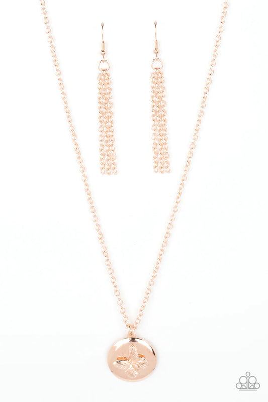 Monarch Meadow Rose Gold Necklace