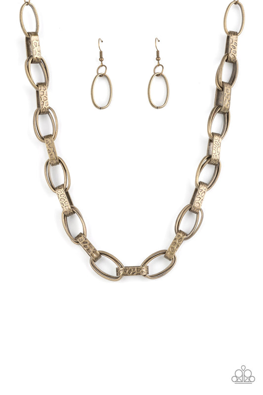 Motley In Motion Brass Necklace