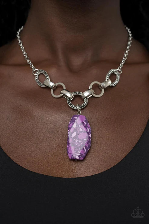 Mystical Mineral Purple Necklace
