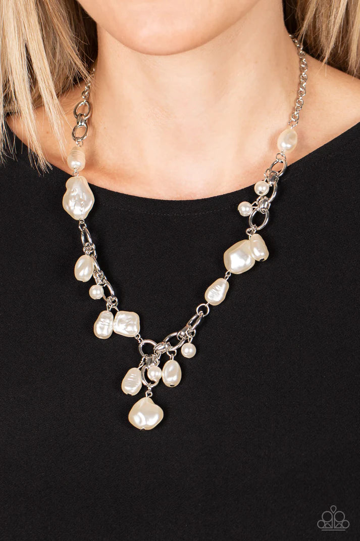 Nautical Nouveau - White Necklace