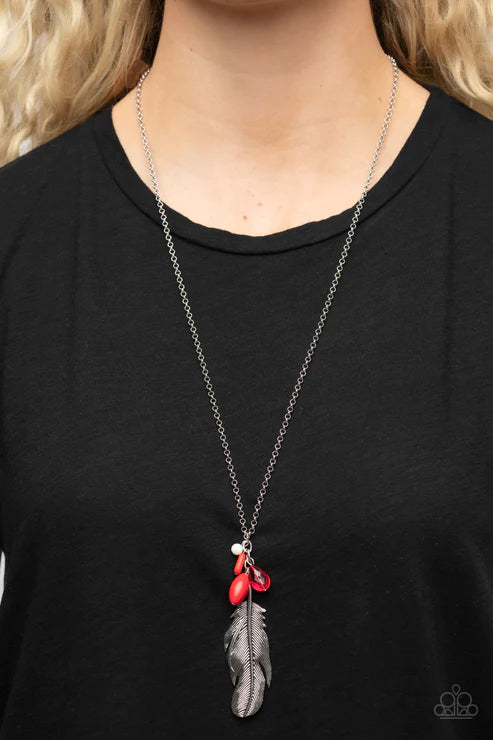 Off the FLOCK Red Necklace