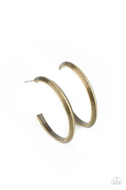 On The Brink - Brass Earring