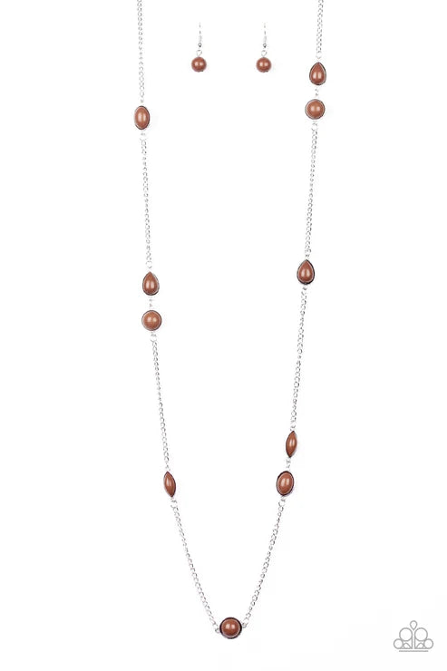 Pacific Piers - Brown Necklace
