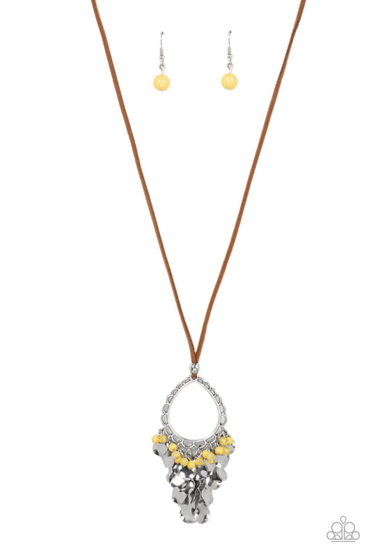 Paradise Pageantry Yellow Necklace